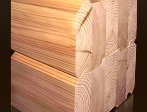 KD Siberian Pine Profiled scantlings 204 mm x 185 mm x 6000 mm