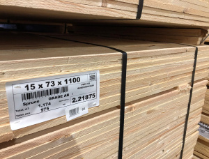 貨盤木材 云杉 - 松 15 mm x 75 mm x 1.2 m